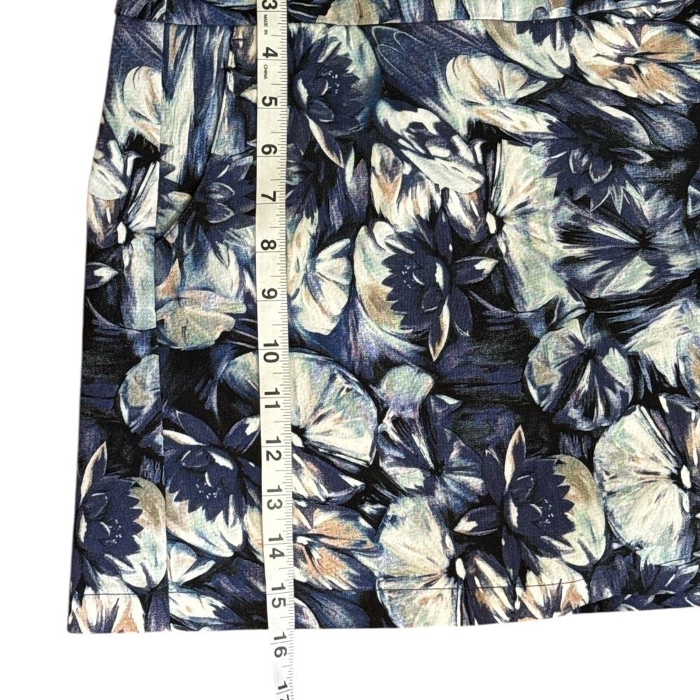 Navy Floral Skirt with Black Tee - Picture 6 of 6